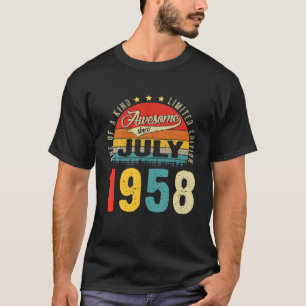 Camiseta 63 anos de idade Vintage julho de 1958 Limited Edi