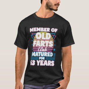 Camiseta 63 anos, festas de 63 anos, clube engraçado, 63 an
