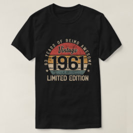 Camiseta 63 Anos Sendo Incrível Aniversário de 63 Anos Vint