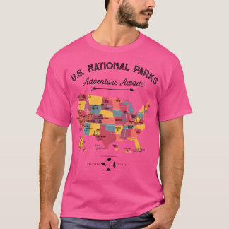 Camiseta 63 Parques Nacionais Mapeiam O Parque Americano Re