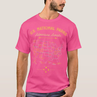 Camiseta 63 Parques Nacionais Mapeiam O Parque Americano Re