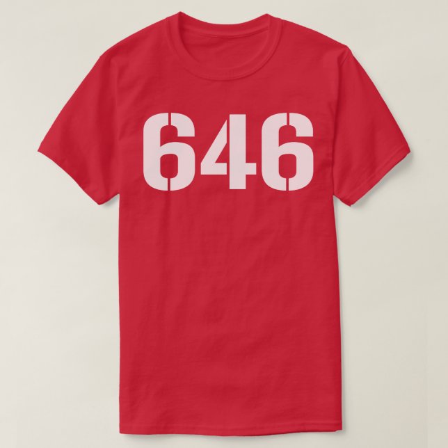 Camiseta 646 Texto Branco (Frente do Design)