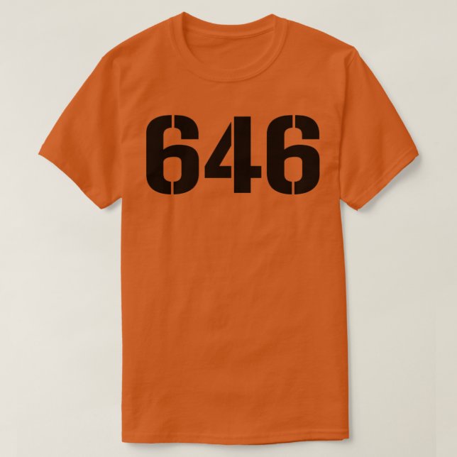 Camiseta 646 Texto Preto (Frente do Design)