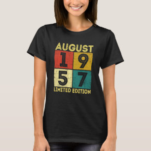Camiseta 64. º aniversário Retro agosto 1957 Decorações 64