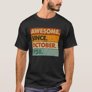 Camiseta 64 anos de idade 64 aniversário incrível desde out