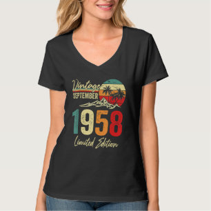 Camiseta 64 Anos de Idade Vinho de Setembro de 1958 64º
