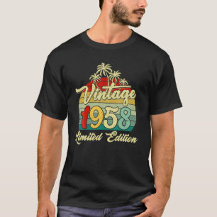 Camiseta 64 Anos De Idade Vintage 1958 64Th Festas de anive