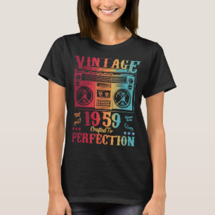 Camiseta 64 anos Vintage 1959 Mulheres Homens