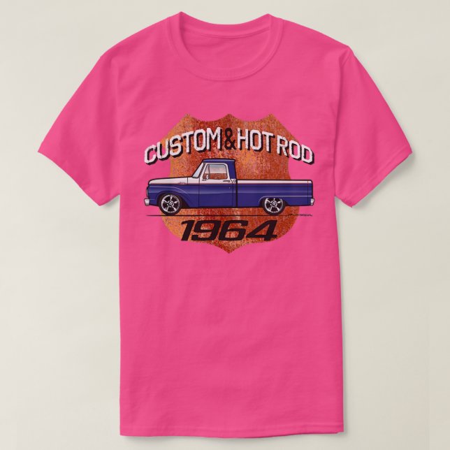 Camiseta 64 Azul e branco personalizados (Frente do Design)