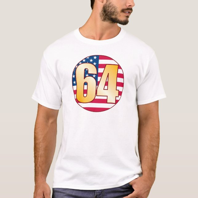 Camiseta 64 EUA Dourados (Frente)