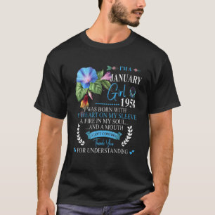 Camiseta 64Th Birthday Made In January 1958 64 Years Old