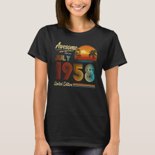 Camiseta 65. º aniversário 65 anos é incrível desde julho d