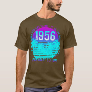 Camiseta 65. º aniversário da estética Vintage 1956 Sunset 