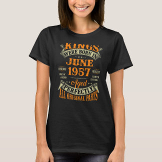 Camiseta 65.º Aniversário Do Nascer De Reis Em Junho De 195