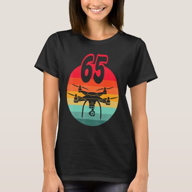 Camiseta 65.º aniversário I - Drones com controle remoto re (Frente)