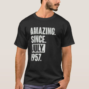 Camiseta 65 anos, 65 anos, aniversário incrível desde julho