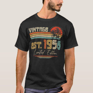 Camiseta 65 anos Vintage 1958 65º aniversário