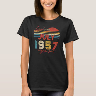 Camiseta 65 Legenda de aniversário desde julho de 1957 Part