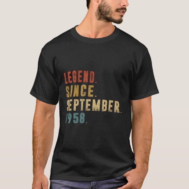 Camiseta 65 Legenda Desde Setembro De 1958 65Th (Frente)
