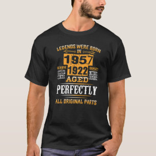 Camiseta 65.o aniversário, Nascer De Legendas Julho De 1957
