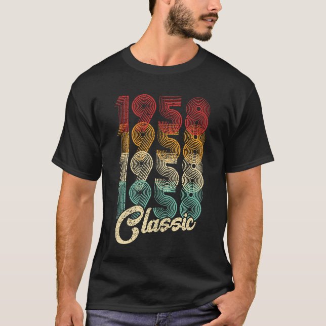 Camiseta 66º Aniversário Gift Classic 1958 66 anos (Frente)