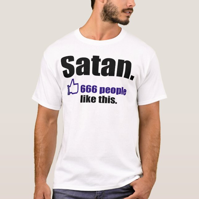 Camiseta 666 pessoas gostam da satã (Frente)