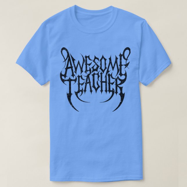 Camiseta 666 Satanic ROCK STAR teacher Dark METAL logo Prem (Frente do Design)