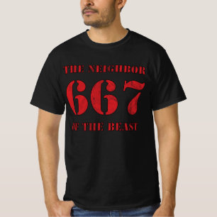 Camiseta 667 Vizinho Da Besta (Vintage Red)