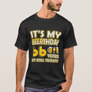 Camiseta 66.º Aniversário - Cerveja Engraçada Com 66 Anos D