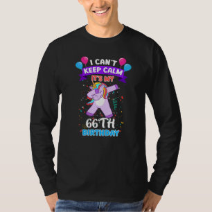 Camiseta 66. º Aniversário Do Unicórnio Para Mulheres De 66