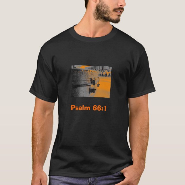 Camiseta 66:1 do salmo do culto do cilindro (Frente)