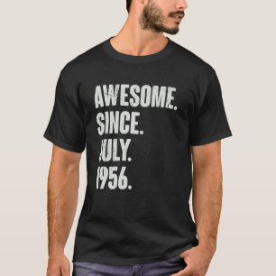 Camiseta 66 anos 66 anos Aniversário fantástico desde julho