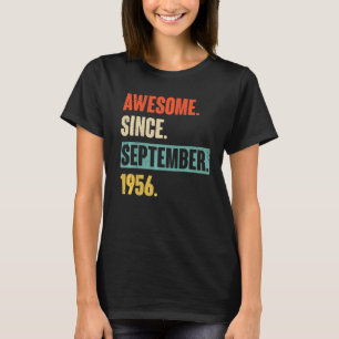 Camiseta 66 anos, 66 anos, aniversário incrível desde setem