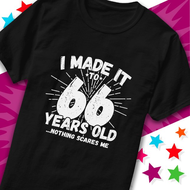 Camiseta 66 anos Sarcástico Meme Engraçado 66 anos aniversá (Criador carregado)