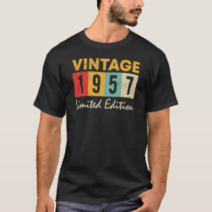 Camiseta 66 anos Vintage 1957 66º aniversário