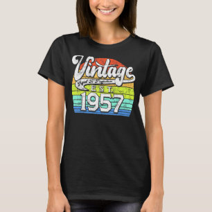 Camiseta 66 anos Vintage 1957 66º aniversário