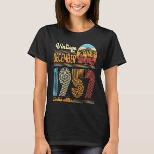 Camiseta 66 anos Vintage aniversário dezembro 1957 Mulheres