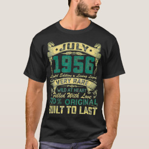 Camiseta 66 anos Vintage julho 1956 Limited Edition 66t