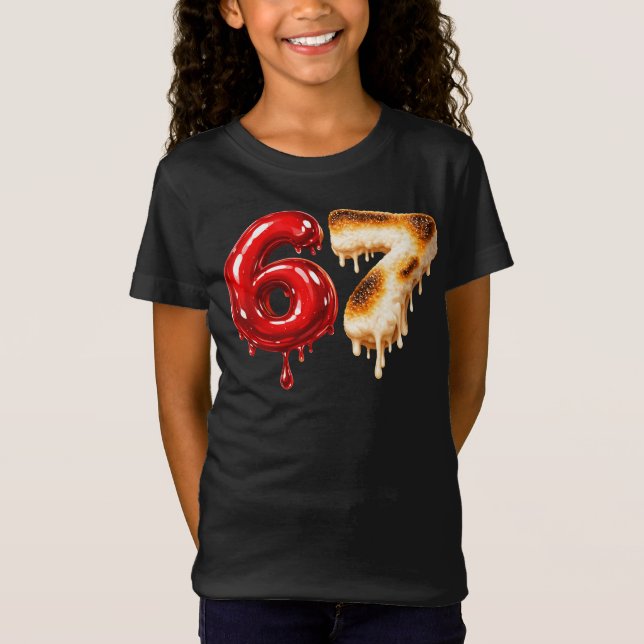 Camiseta 67 - 6 7 - Meme Seis Sete - (Frente)