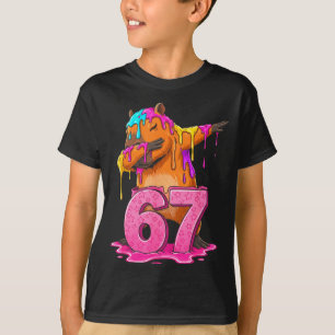Camiseta 67 Animais Engraçado 67 Brainrot Jovens Crianças C