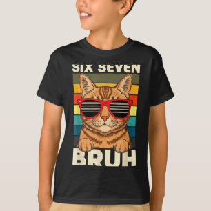 Camiseta 67 Animais Engraçado 67 Brainrot Juventude Gatos 6