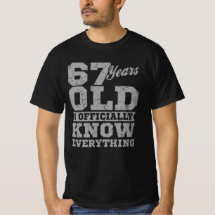 Camiseta 67 ANOS, 67 anos, Pai de Presente de Aniversário s