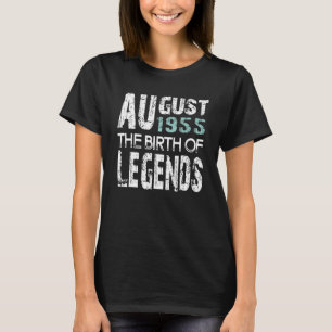 Camiseta 67 Anos De Idade 67 Aniversário De Agosto De 1955 