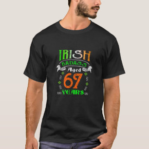 Camiseta 67 anos Irlandês Aniversário da Irlanda Bandeir