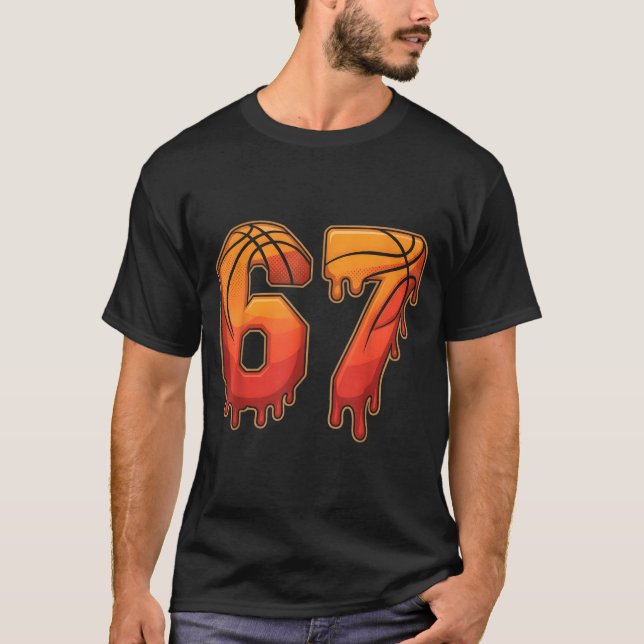 Camiseta 67 Basketball Gen Alpha Slang Kids Drip Six Seven  (Frente)