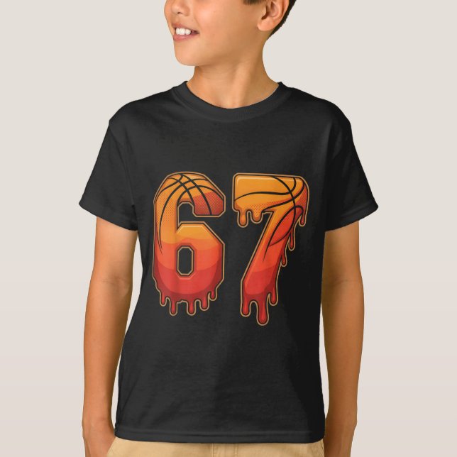 Camiseta 67 Basketball Gen Alpha Slang Kids Drip Six Seven  (Frente)