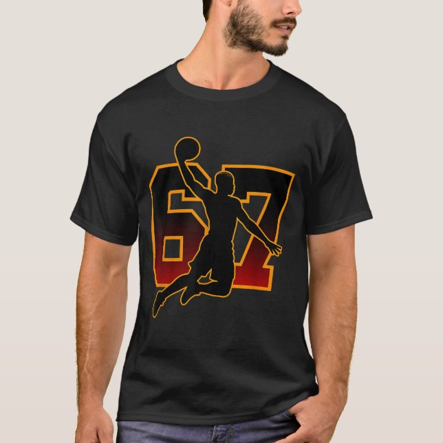 Camiseta 67 Basketball Meme Slam Dunk Sition Six Seven Numb (Frente)