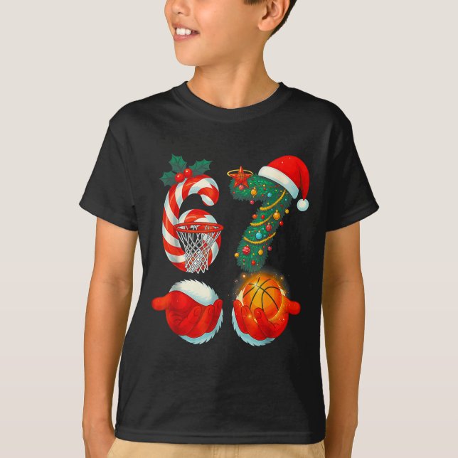 Camiseta 67 Basketball Santa Six Seven Meme Christmas Srt M (Frente)