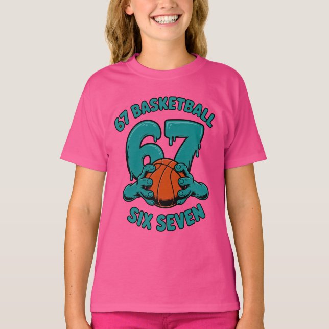 Camiseta 67 Basketball Six Seven Sports Meme (Frente)