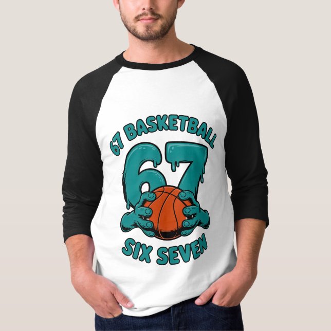 Camiseta 67 Basketball Six Seven Sports Meme (Frente)